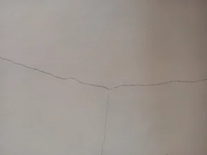 Drywall joint crack along a finished interior wall in Edmonton